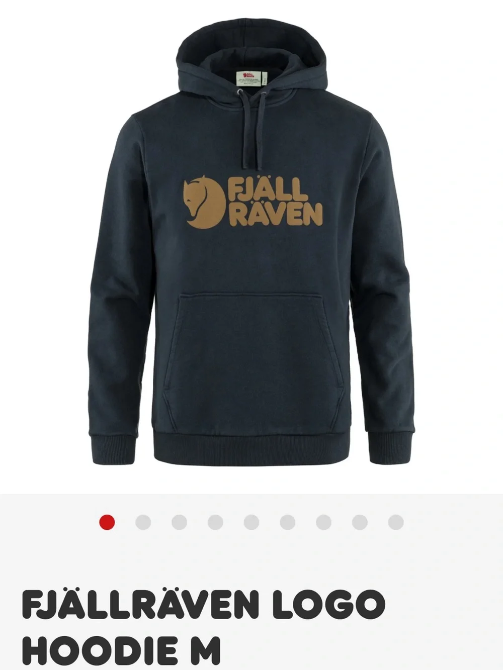 Fjallraven Logo Hoodie in Dark Navy